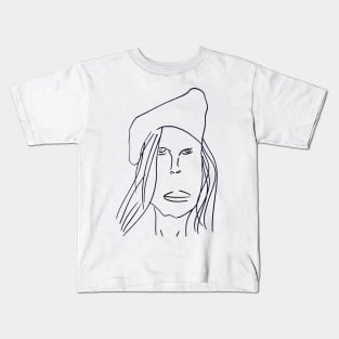 Woman with Beret Kids T-Shirt